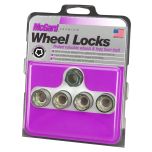 Cone Seat- Under Hub Cap Wheel Lock Set (M12 x 1.75 Thread Size) - Set of 4 Locks and 1 Key