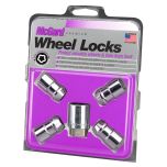 Chrome Cone Seat Wheel Lock Set (1/2-20 RH-LH Thread Size) - Set of 4 Locks and 1 Key