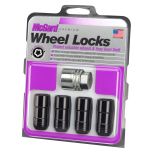 Black Cone Seat Wheel Locks (M14 x 2.0 Thread Size) - Set of 4 Locks and 1 Key