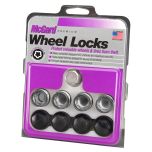 Radius Seat Wheel Lock Set (M14 x 1.5 Thread Size) - Set of 4 Locks and 1 Key