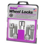 Chrome Bolt Style Radius Seat Lock Bolt Set (M12 x 1.5 Thread Size) - Set of 4 Locks and 1 Key