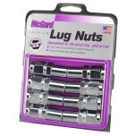 Chrome Duplex Long 1.00 Shank Style Lug Nut Set (1/2-20 Thread Size) - Set of 8 Lug Nuts and 8 Washers