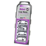 Chrome Bulge Cone Seat Style Lug Nut Set (M14 x 1.5 Thread Size) - Set of 4 Lug Nuts