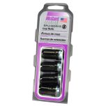Black SplineDrive Lug Nuts (1/2-20 Thread Size) - Set of 4 Lug Nuts; Requires 65300 Installation Tool