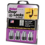 Jeep Wrangler 4 Door Lock Set(M6 x 1.0 Thread Size) - Set of 4 Locks &amp; 1 Key