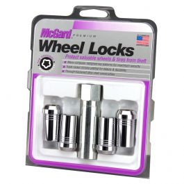 Chrome Tuner Style Cone Seat Wheel Lock Set (M14 x 1.5 Thread Size