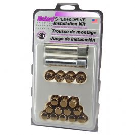 Gold SplineDrive 4 Lug Wheel Installation Kit (M12 x 1.25 Thread