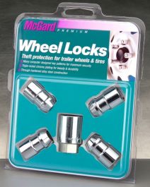 McGard 74041 Chrome Cone Seat Trailer Wheel Lock Set (1/2-20