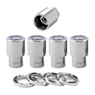 McGard Wheel Locks ４個セット Chrome Regular Shank Wheel Lock Set (1/2-20 Thread Size) - Set of