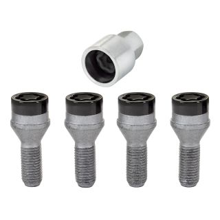McGard 64031 Set Di 4 Dadi Per Ruote – Cono A Sella, Filetto M12x1,5, Colore Nero, Prodotti Negli USA - 2