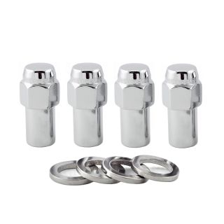 Set Of 5 Chrome Lug Nuts – 7/16-20 Thread, Mag Style, 1.37” Shank – Fits Cragar, Chevy, Pontiac, Buick