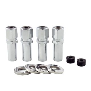 Chrome Extra Long 1.365 Shank Style Lug Nut Set (7/16-20 Thread