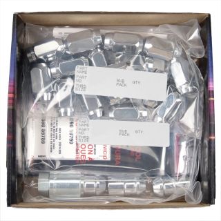 Chrome Cone Seat Wheel Installation Kit for 5 Lug Vehicles (7/16