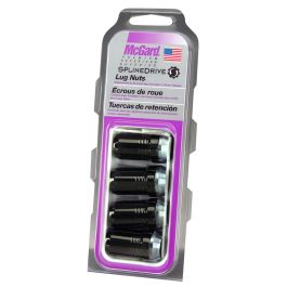 Black SplineDrive Lug Nuts (1/2-20 Thread Size) - Set of 4 Lug