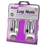 Chrome Extra Long 1.365 Shank Style Lug Nut Set (7/16-20 Thread Size) - Set of 4 Lug Nuts and 4 Washers