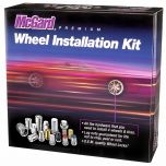 Black Cone Seat Wheel Installation Kit for 5 Lug Vehicles (M14 x 2.0 Thread Size); Set of 16 Lug Nuts, 4 Wheel Locks, 1 Key &amp; 1 Key Storage Pouch