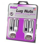 Chrome Extra Long 1.365 Shank Style Lug Nut Set (M12 x 1.5 Thread Size) - Set of 4 Lug Nuts and 4 Washers