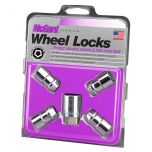 Chrome Cone Seat Wheel Lock Set (7/16-20 Thread Size) - Set of 4 Locks and 1 Key